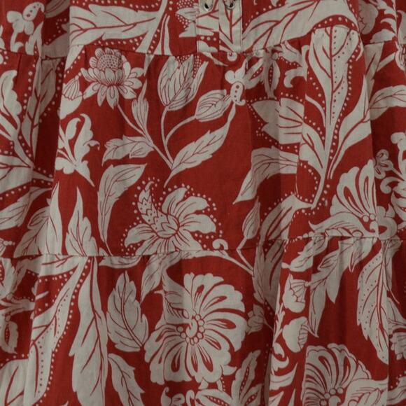 Who What Wear Batik Floral Aurora Red Dress Boho Plus Sz 1X - Picture 12 of 16